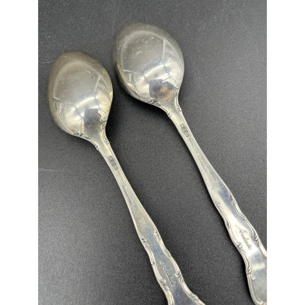 Sterling Silver Andante Teaspoon Set By Gorham Silver 2 Pieces
